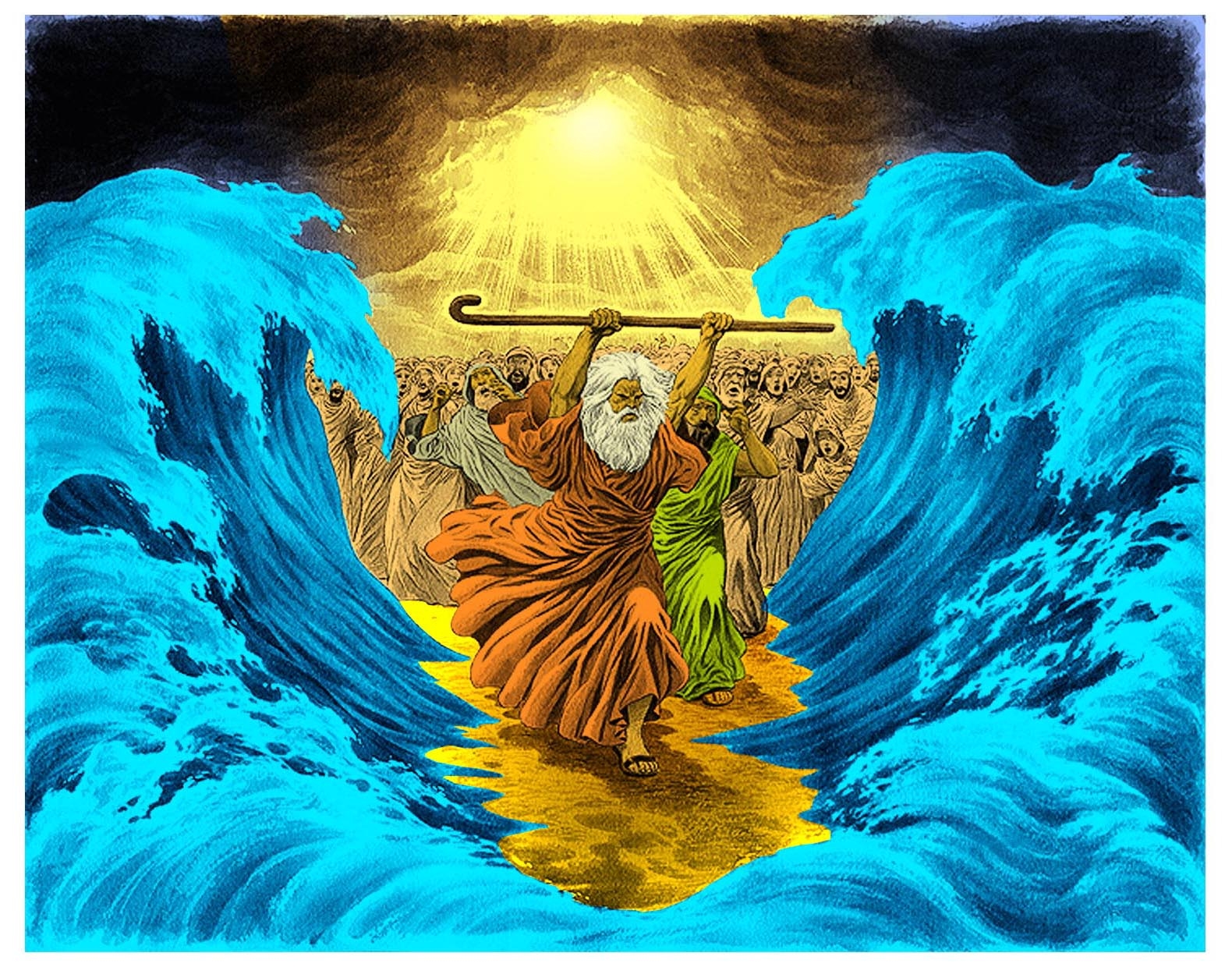 Moses parting the sea, in david david's collection of comics Comic Art